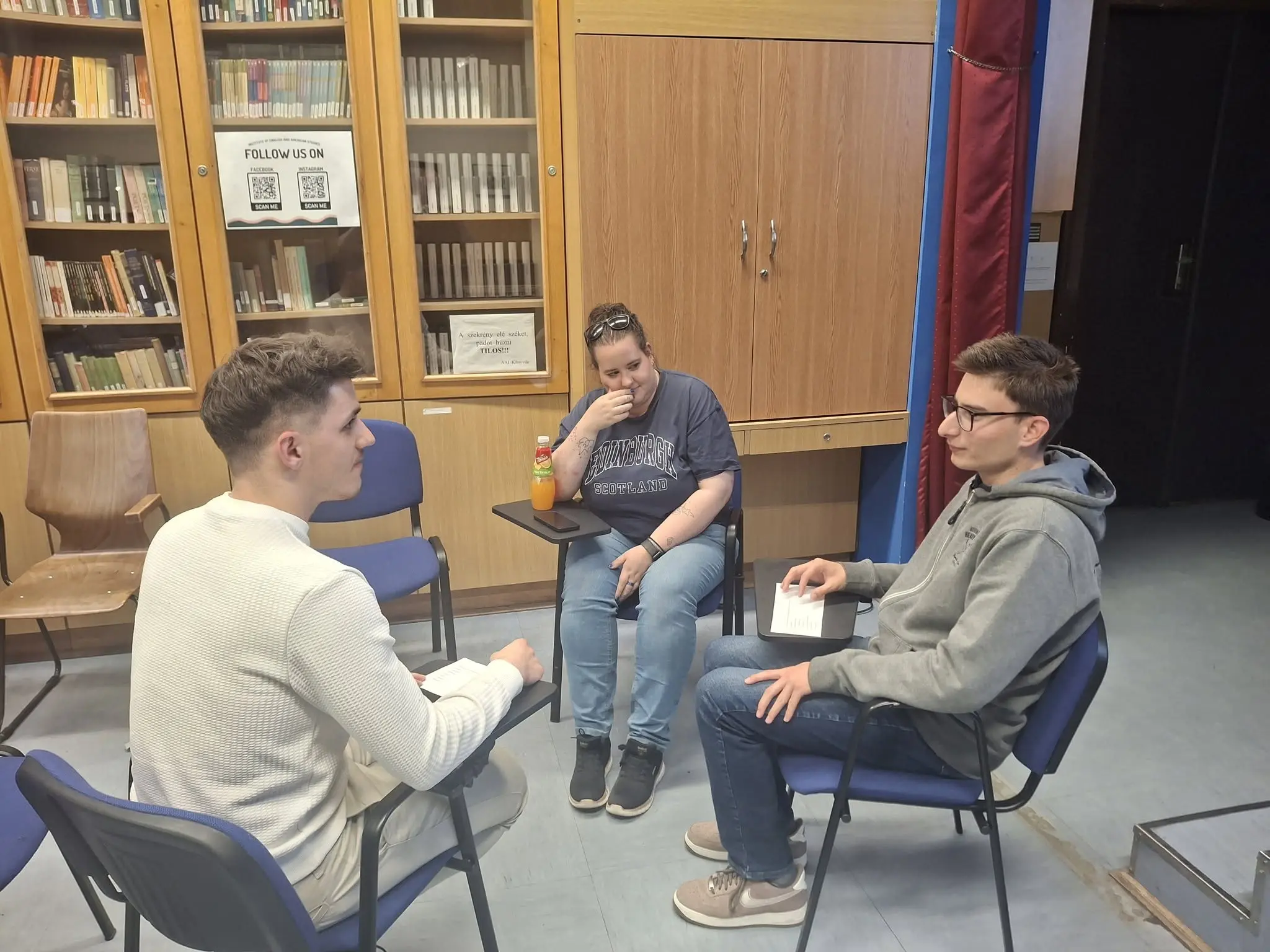 Students and their mentor